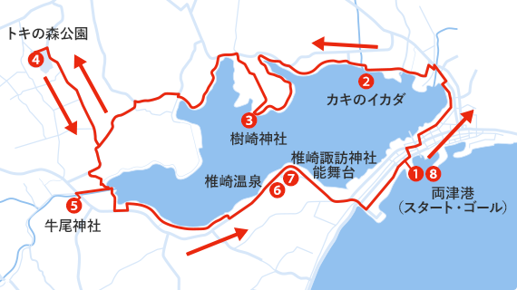 加茂湖コース（21km）
