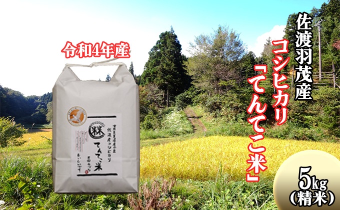 【NEW】『佐渡羽茂産コシヒカリ「てんてこ米」5kg（精米）』の受付を開始しました【佐渡市ふるさと納税】