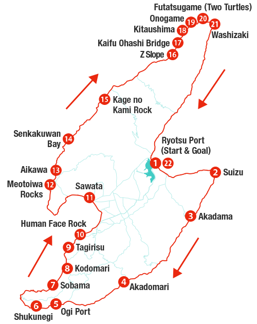 サドイチ大佐渡一周コース（130km）